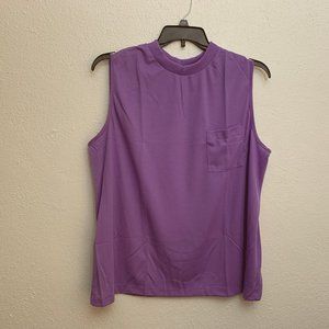 Allison Paige Knit Top Blouse Lavender Purple 1X
